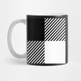 Squares and black bars Mug